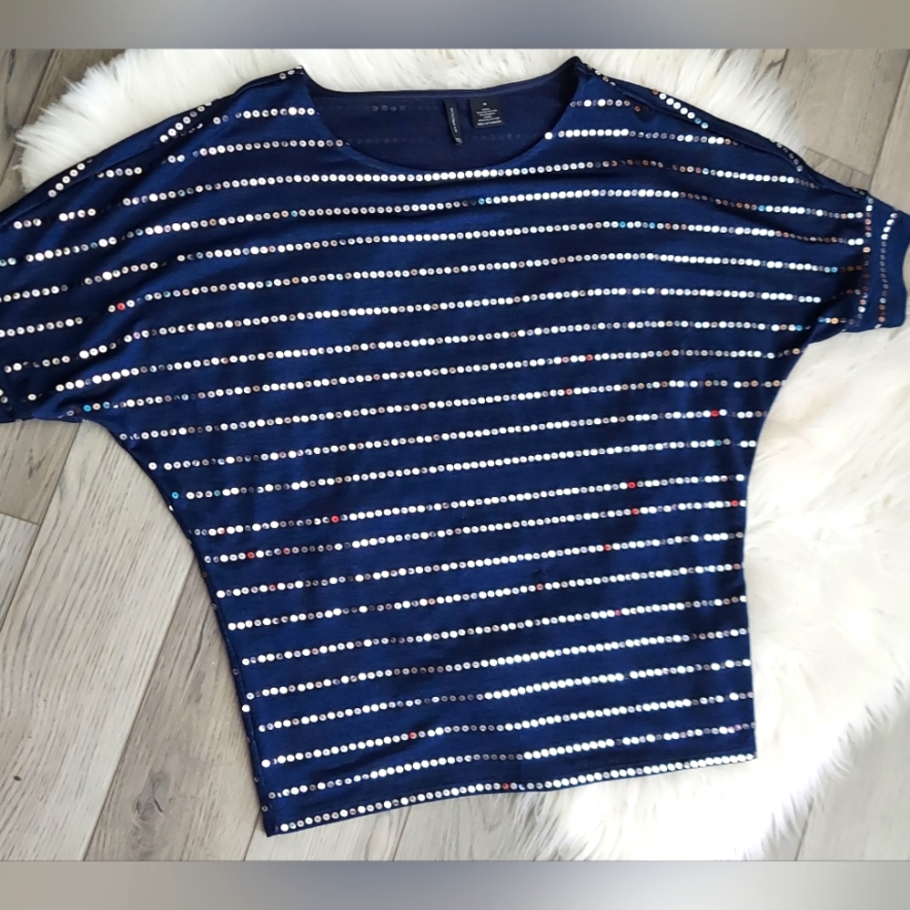 Sequins New Directions Navy & Silver Excl cond. See measurements